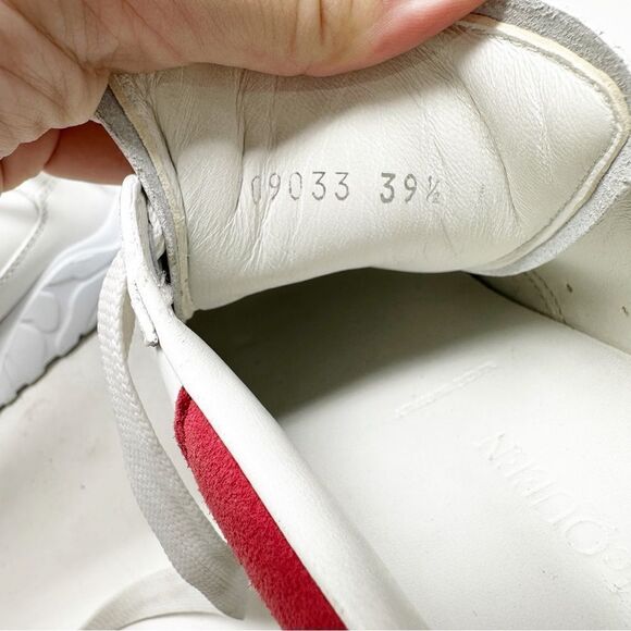 Alexander Mcqueen Court Leather Red Suede Sneakers 39.5 - Picture 14 of 14